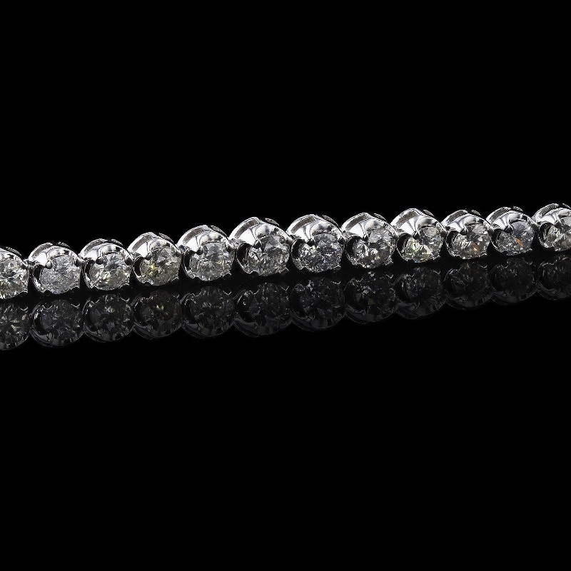 Photo 2 of 8.03ctw Diamond 14K White Gold Tennis Bracelet W MSRP APPRAISAL  BR006998