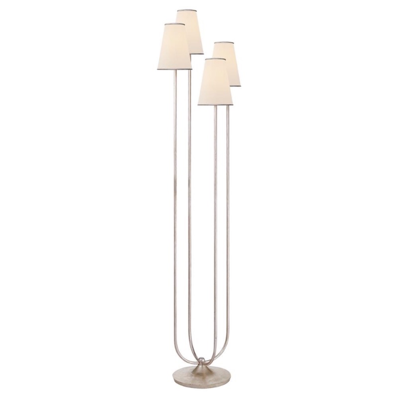 Photo 1 of NEW AERIN-MONTREUIL 67" FLOOR LAMP BURNISHED SILVER LEAF FINISH SKU ARN1025 