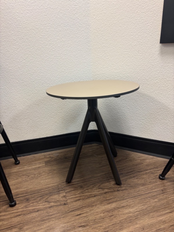 Photo 4 of VILLAGE CASA TRI-LEG SIDE TABLE W GREY STONE TABLETOP & POWDERCOATED BLACK LEGS 17.1/4" D x 18.5" H