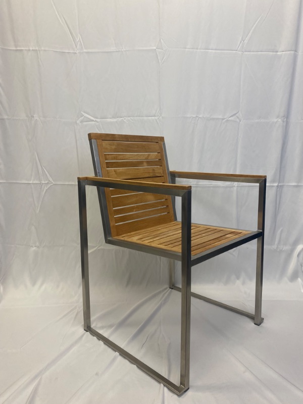 Photo 3 of NEW VILLAGE CASA METAL W WOOD SLATS ARM CHAIR