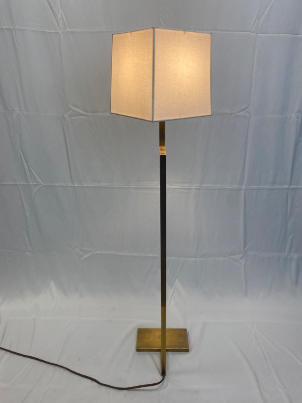 Photo 3 of NEW AERIN ALEXANDER FLOOR LAMP HAND-RUBBED ANTIQUE BRASS W MODERN SHADE 