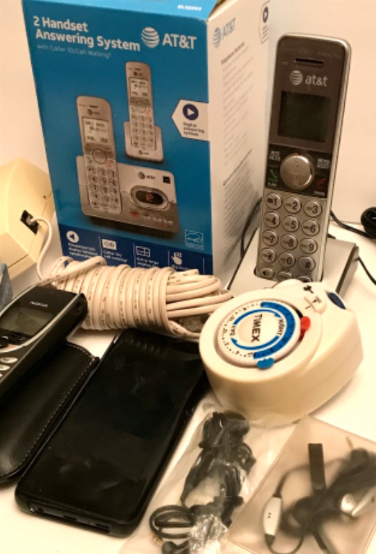 Photo 2 of AT&T TWO HANDSET PHONE SYSTEM CELLPHONES AND MORE
