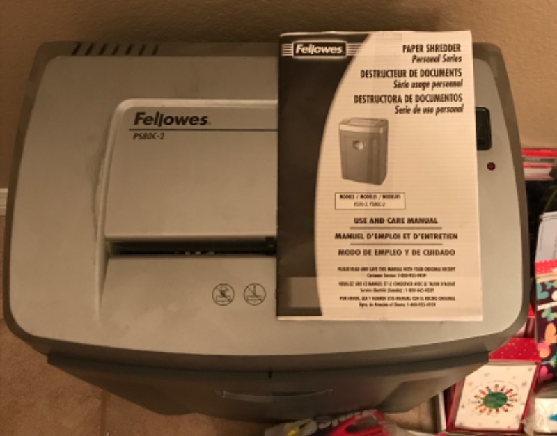 Photo 5 of FELLOWES PS80C-2 OFFICE SHREDDER AND OFFICE SUPPLIES