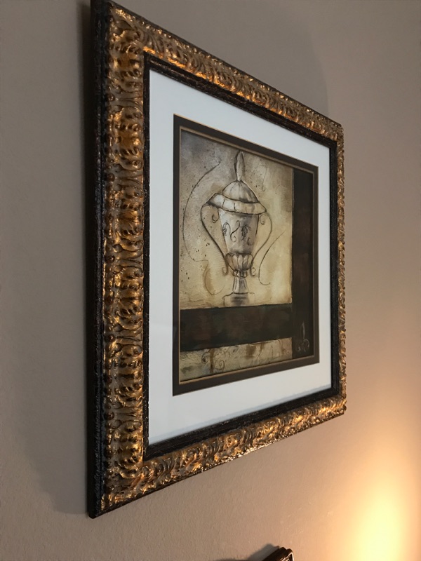 Photo 2 of ETHAN ALLEN GOLD ACCENTED FRAMED ART 31” x 31”