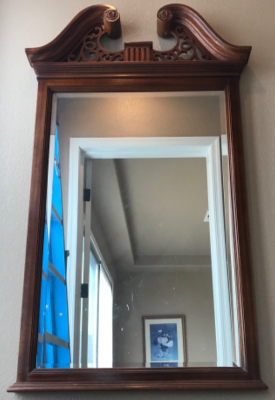 Photo 1 of ETHAN ALLEN WOOD STYLE WALL MIRROR 26” x 49”