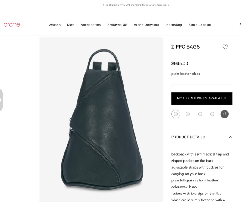 Photo 1 of ARCHE ZIPPO WOMENS DESIGNER LEATHER MINI BACKPACK/ PURSE RETAILS FOR $945.00