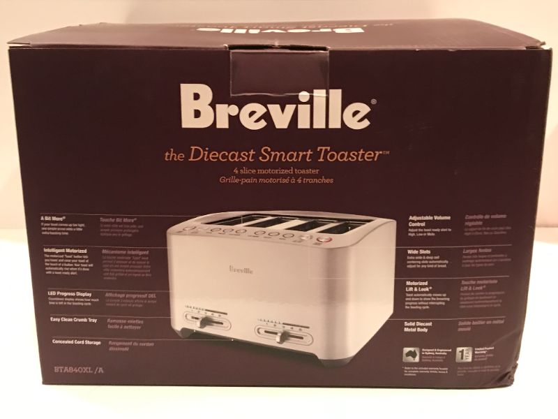 Photo 1 of BREVILLE FOUR SLICE DIECAST SMART TOASTER SLIGHTLY USED