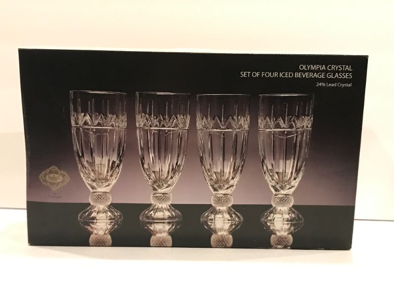 Photo 3 of OLYMPIA CRYSTAL SET OF FOUR ICED BEVERAGE GLASSES