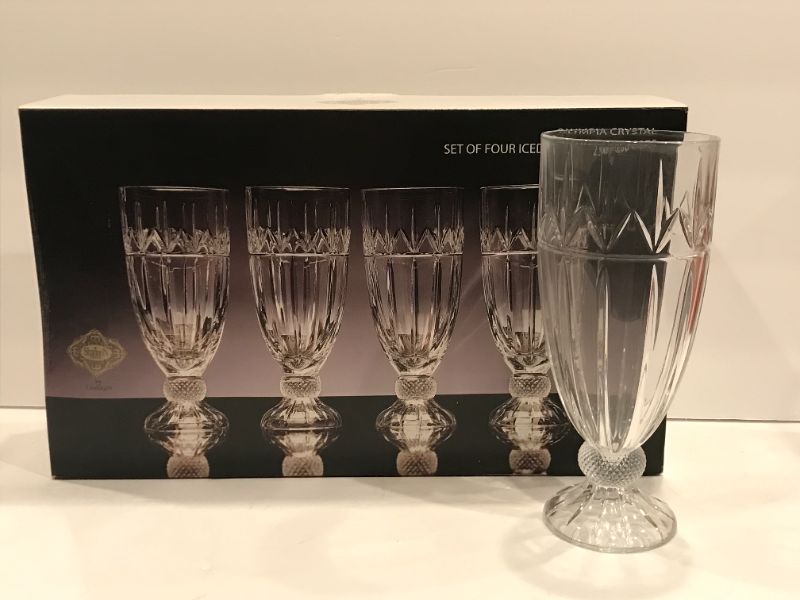 Photo 1 of OLYMPIA CRYSTAL SET OF FOUR ICED BEVERAGE GLASSES