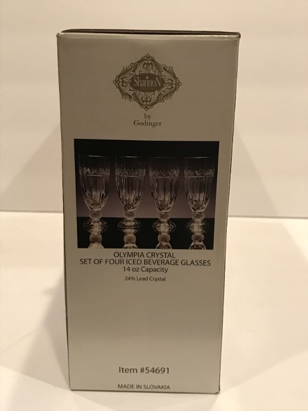 Photo 3 of OLYMPIA CRYSTAL SET OF FOUR ICED BEVERAGE GLASSES