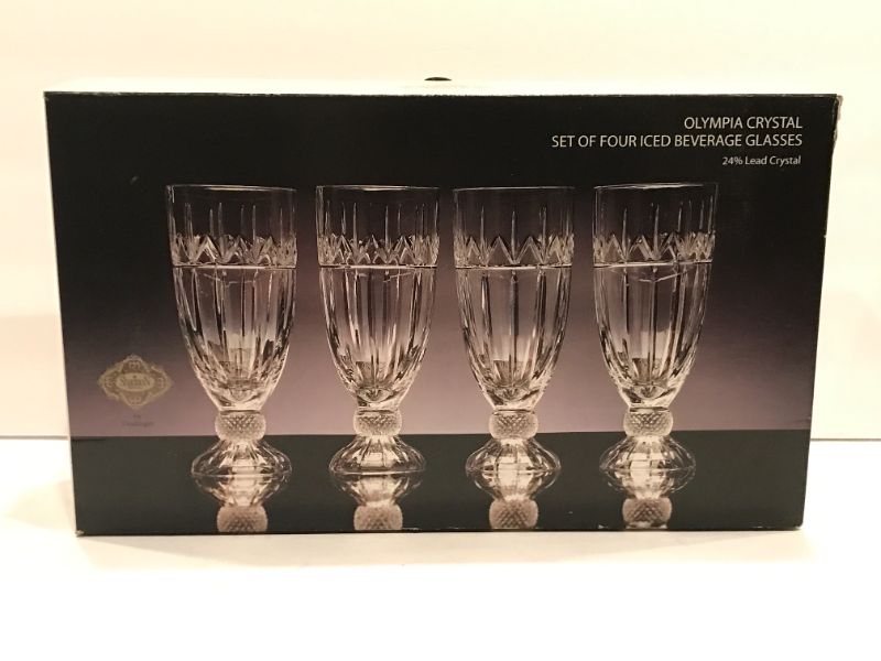 Photo 2 of OLYMPIA CRYSTAL SET OF FOUR ICED BEVERAGE GLASSES