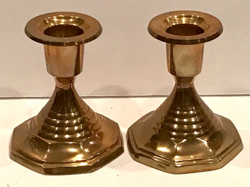 Photo 4 of BRASS CANDLE STICKS / BULL AND CART / LEAF TRAY AND MORE HOME DECOR