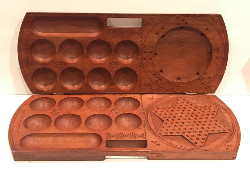 Photo 2 of VINTAGE AFRICAN HAND CARVED MANCALA BOARD GAME
