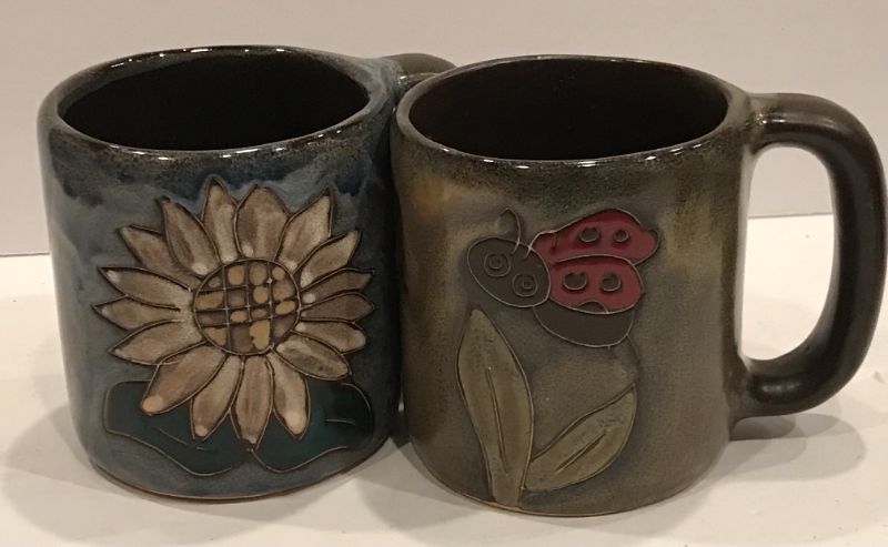 Photo 3 of DESIGN BY MARA MEXICO STONEWARE POTTERY COFFEE MUG 12OZ SET OF 4/ SIGNED/ NO CHIPS