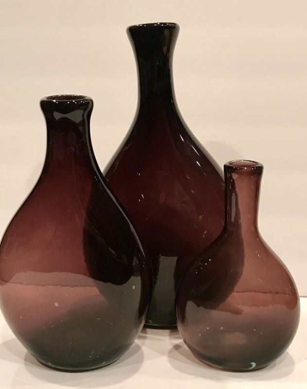Photo 1 of PLUM COLORED DECORATIVE GLASS SIZES 14", 12", 10"