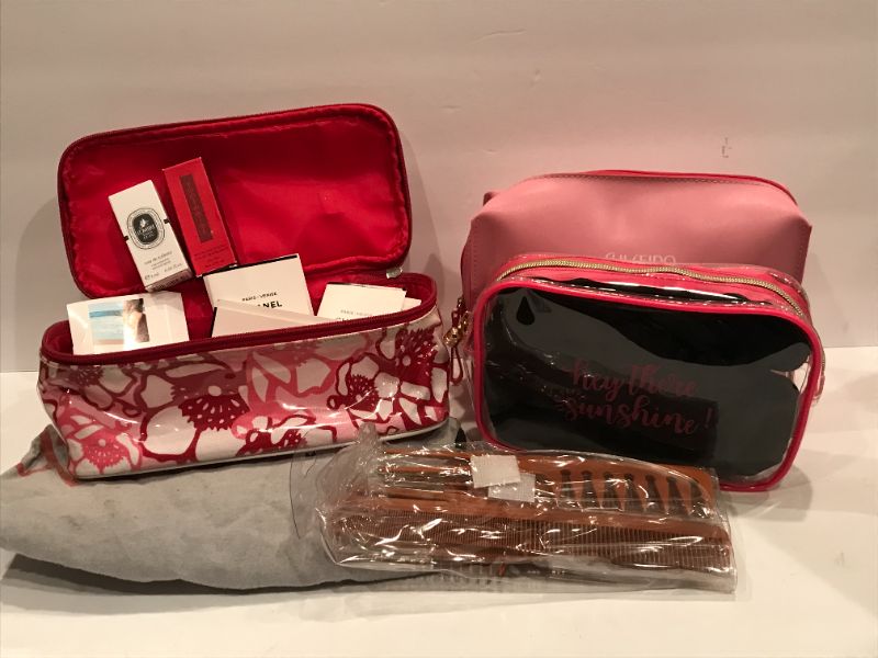 Photo 1 of SHISEIDO WOMENS DESIGNER MAKEUP BAGS / ARCHE SHOE BAG /  CHANEL SAMPLE PERFUME AND MORE 