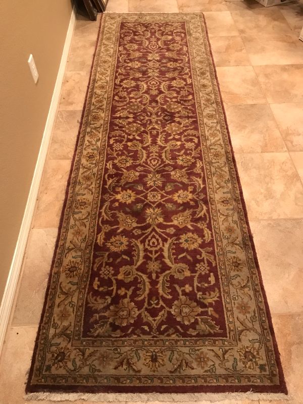Photo 1 of ETHAN ALLEN LAHORE WINE/GOLD 2'7" X 9' STYLE #04-1463 AREA RUG