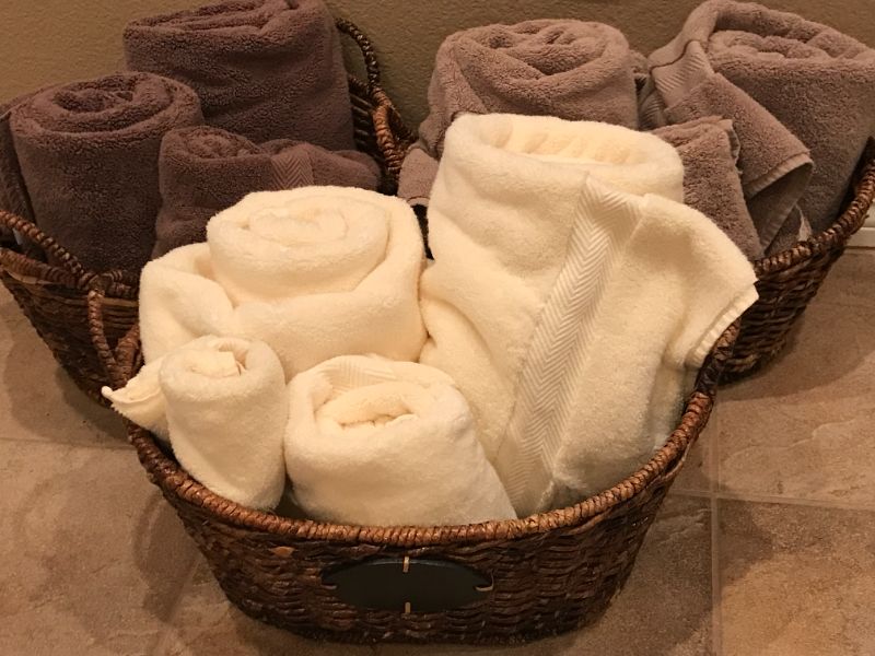 Photo 1 of ETHAN ALLEN BATHROOM TOWELS AND BASKETS