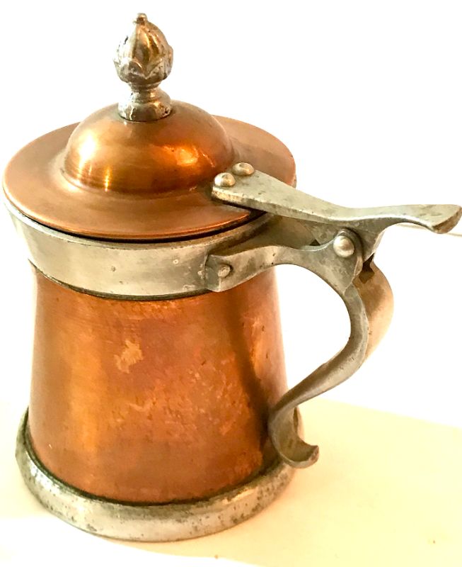 Photo 3 of COPPER ACCENTED CERAMIC TEA SET