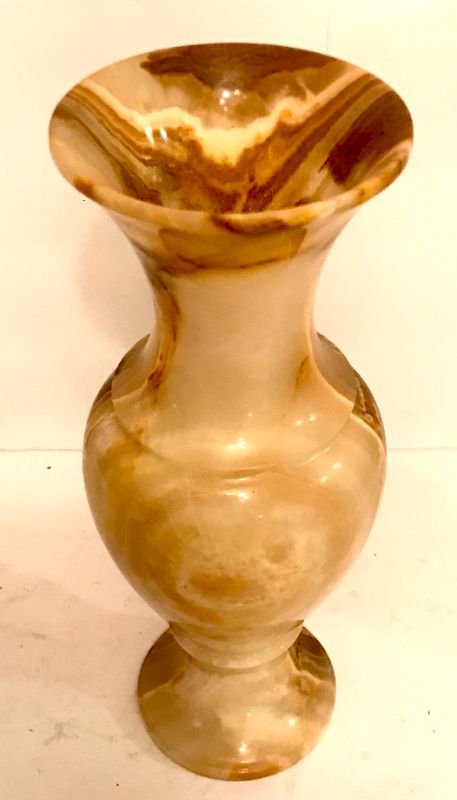 Photo 4 of MARBLE CARVED VASE 4” DIA 11” H