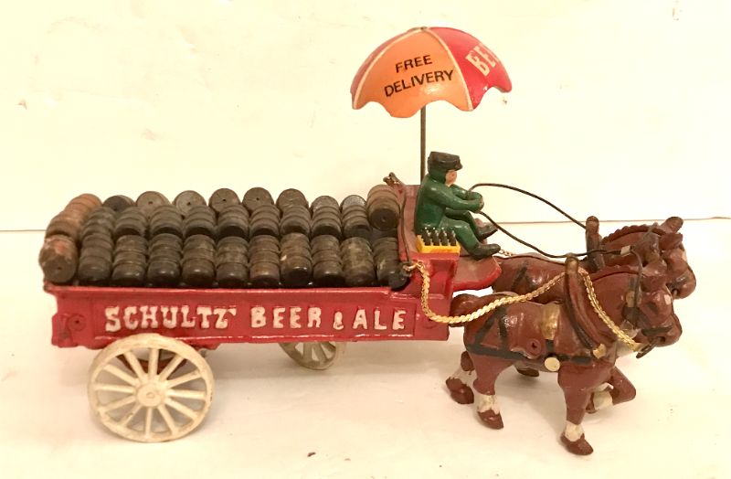 Photo 1 of CAST IRON SCHULTZ BEER AND ALE STAGECOACH 13” x 4” x 8”