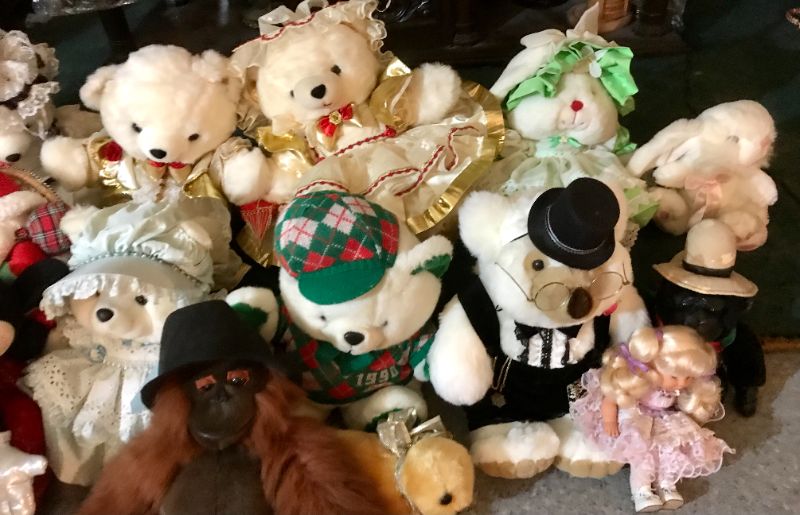 Photo 2 of VERY OLD STUFFED ANIMALS WITH OUTFITS AND MORE