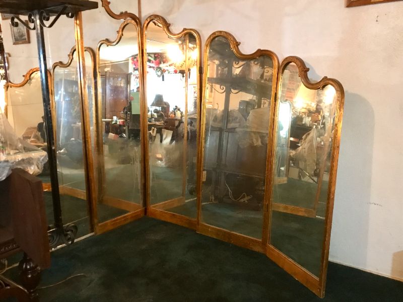 Photo 1 of VINTAGE DOUBLE-SIDED FOUR TIERED MIRRORS 75” —68”—61”—53”TALL & 24” WIDE