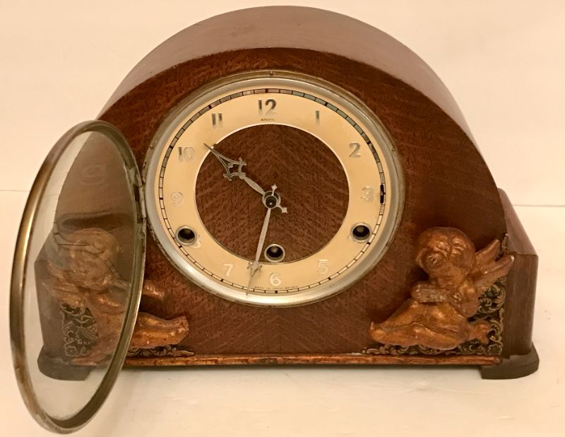 Photo 3 of ANVIL MANTLE CLOCK 9” TALL