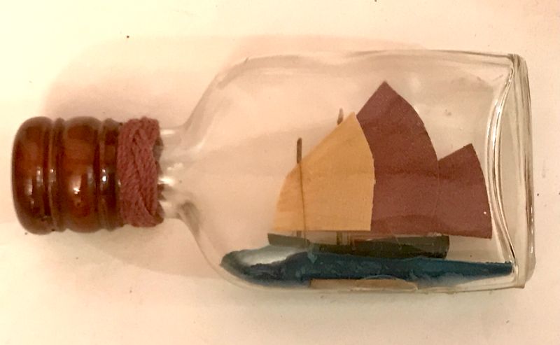 Photo 4 of THE SAILORS SECRET…..A SHIP IN A BOTTLE AND SMALLER SHIP IN BOTTLE