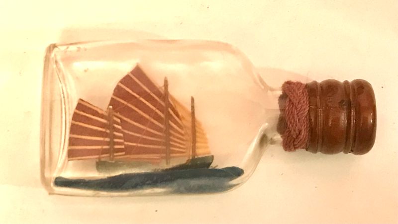 Photo 3 of THE SAILORS SECRET…..A SHIP IN A BOTTLE AND SMALLER SHIP IN BOTTLE