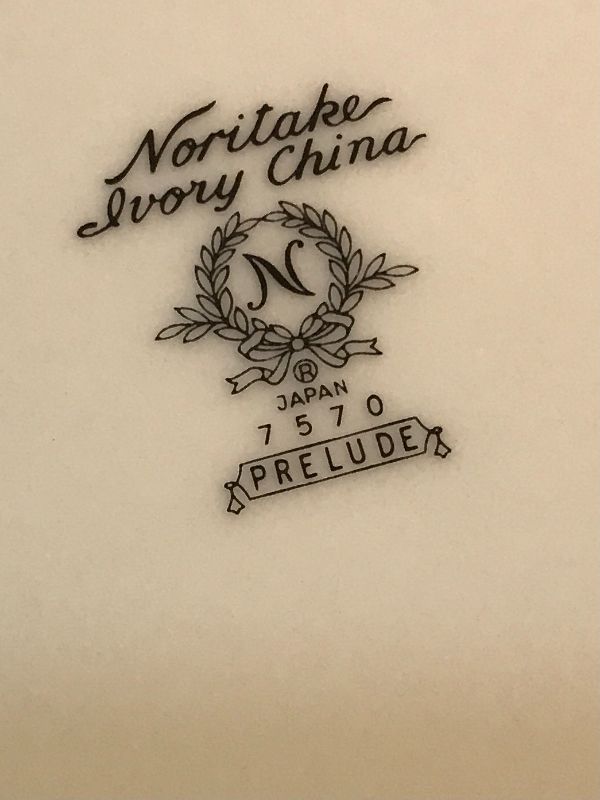 Photo 4 of NORITAKE IVORY CHINA 7570 PRELUDE DINNER PLATES 11ct …..MORE OF THIS IN AUCTION