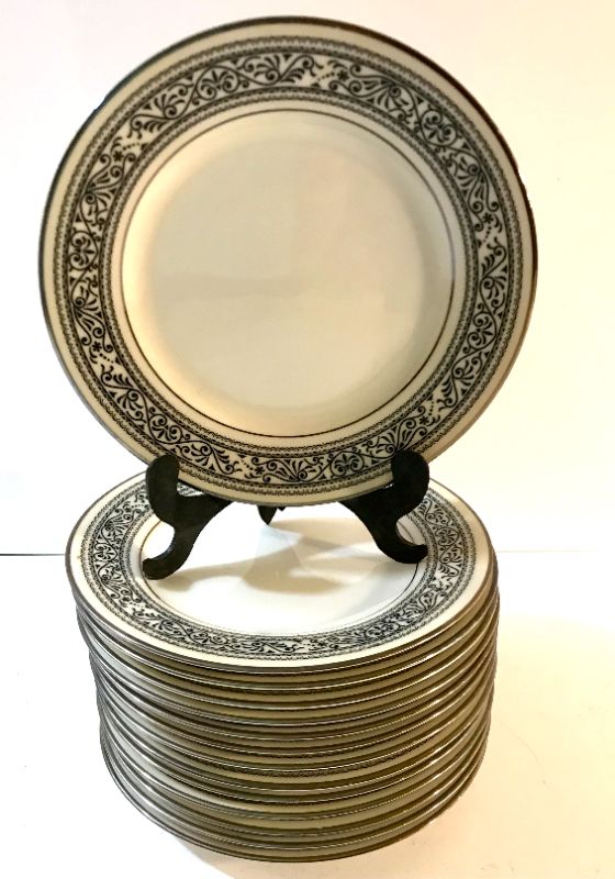 Photo 1 of NORITAKE IVORY CHINA 7570 PRELUDE BREAD PLATES 14 ct *MORE OF THIS SET IN AUCTION