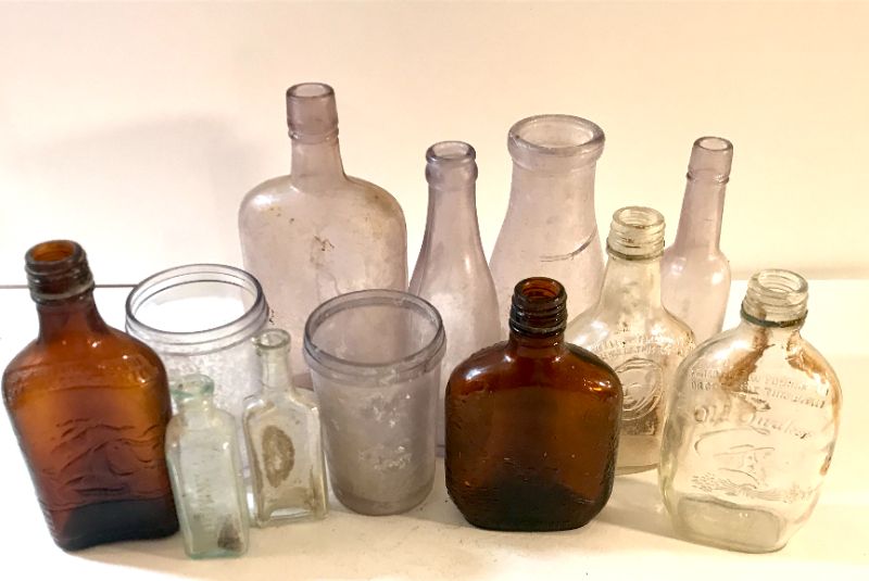Photo 1 of ANTIQUE AND VINTAGE GLASS COLLECTOR BOTTLES