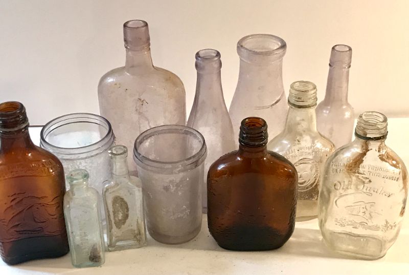 Photo 2 of ANTIQUE AND VINTAGE GLASS COLLECTOR BOTTLES