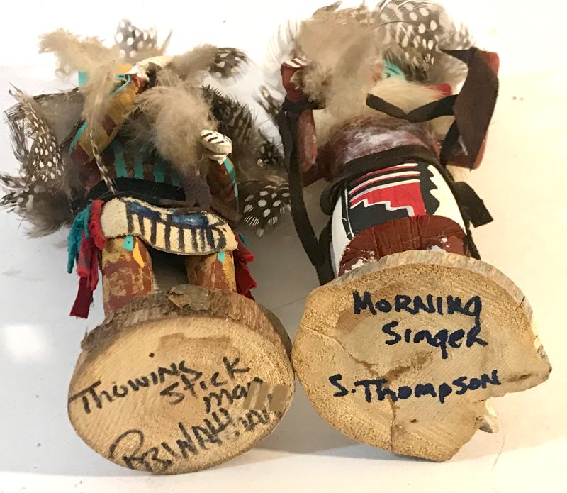 Photo 5 of NAVAJO INDIAN KACHINA DOLLS 15” AND SMALLER ONES SIGNED ON BOTTOM