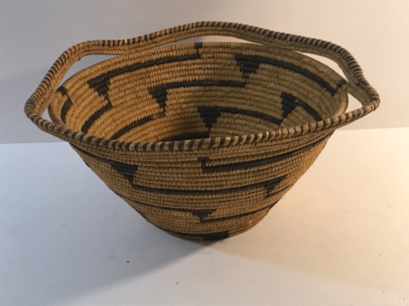 Photo 1 of NAVAJO AND NATIVE AMERICAN CEREMONIAL BASKET 13.5” DIA 6.5”H