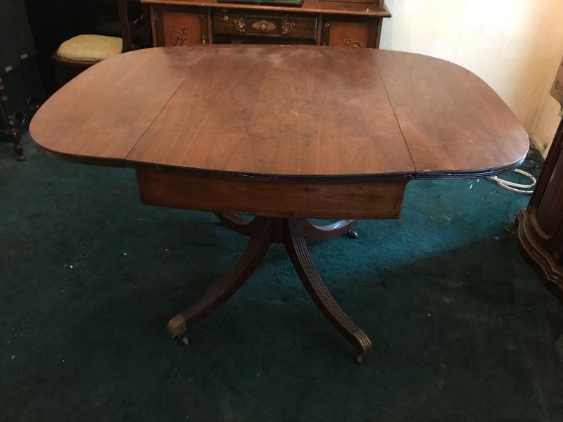 Photo 3 of ANTIQUE FOLDING TABLE 48x38.5 x 28 EXTENDED