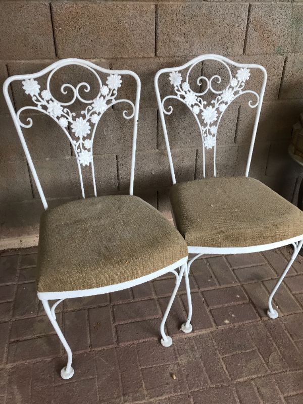 Photo 2 of PAIR OF VINTAGE FRENCH STYLE GARDEN CHAIRS