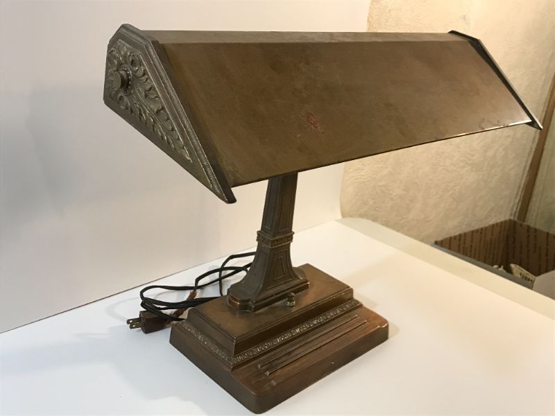 Photo 6 of VINTAGE ART DECO COPPER AND STEEL ADJUSTABLE DESK LAMP