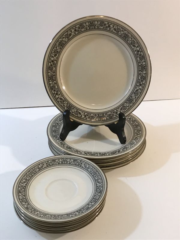 Photo 1 of NORITAKE IVORY CHINA 7570 PRELUDE 5 PLATES & 4 SAUCERS
MORE OF THIS SET IN AUCTION 