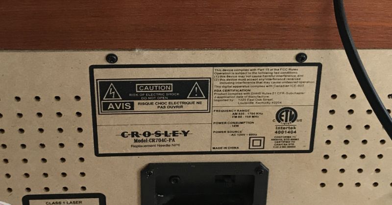 Photo 5 of AVIS CROSLEY MODEL CR704C-PA