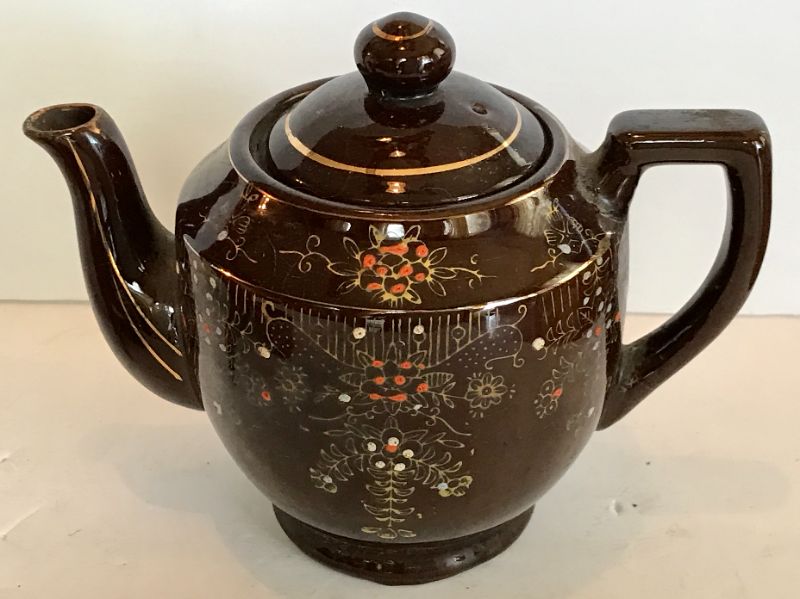 Photo 3 of BROWN LUSTRE TEAPOTS MADE IN OCCUPIED JAPAN