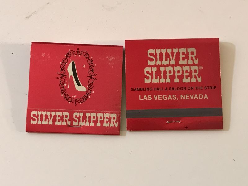 Photo 2 of VINTAGE LAS VEGAS CASINO SILVER SLIPPER MATCHES