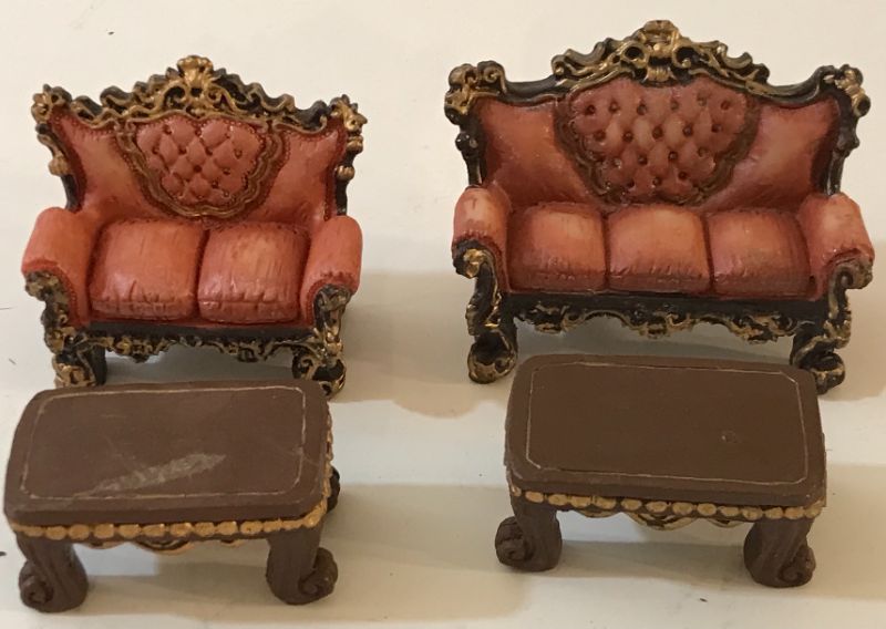 Photo 1 of VINTAGE MINIATURE RESIN COUCHES AND TABLES