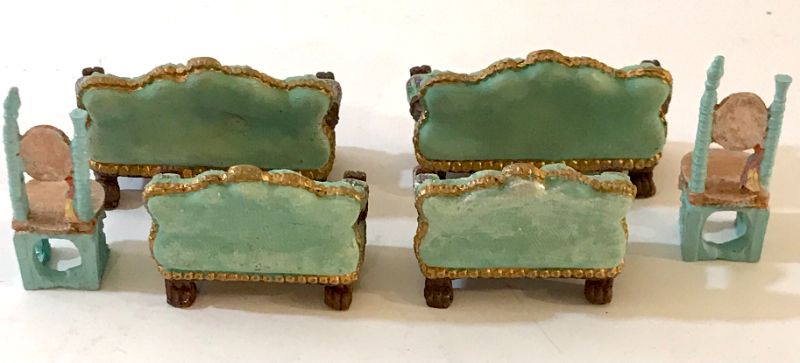 Photo 2 of VINTAGE MINIATURE RESIN COUCHES AND CHAIRS