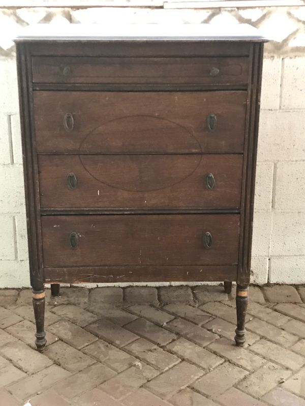 Photo 1 of ANTIQUE TALL BOY DRESSER 30”x 18”x 42” NEEDS TLC 