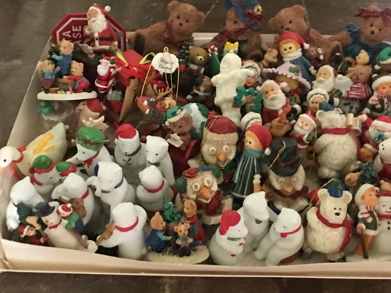 Photo 2 of ASSORTMENT OF SANTAS AND CHRISTMAS FIGURINES SOME VINTAGE