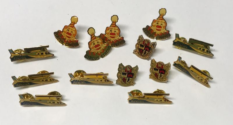 Photo 1 of VINTAGE CIRCUS CIRCUS LAPEL PINS