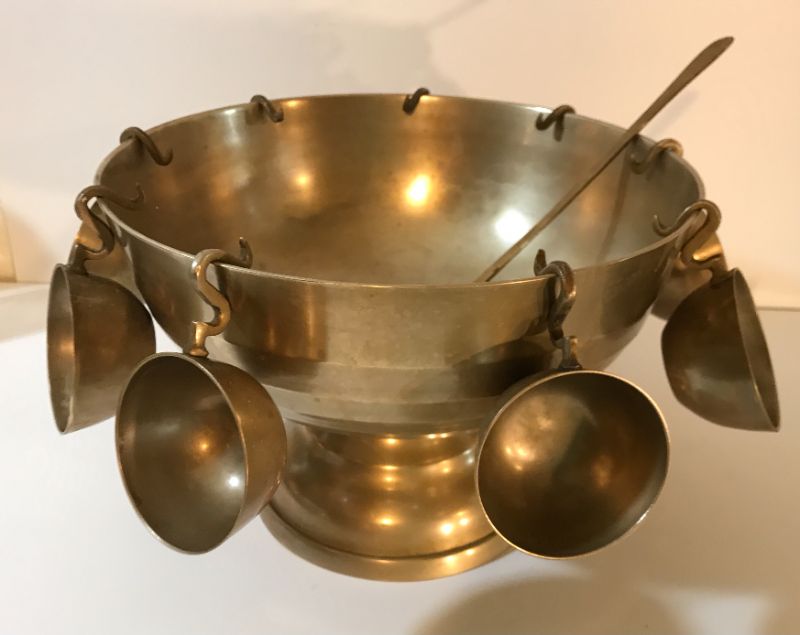 Photo 5 of BRASS PUNCH BOWL 9 CUPS