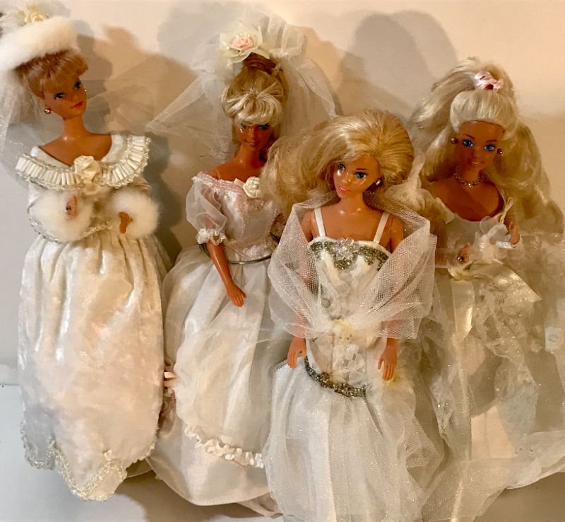 Photo 1 of BARBIE BRIDES MATTEL 1991 DREAM BRIDE, 1966 MATEL INCORPORATED CHINA &1966 MALAYSIA MATTEL 